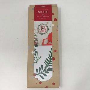 Joy to the World Wreath Holiday Wall Decal X-Mas